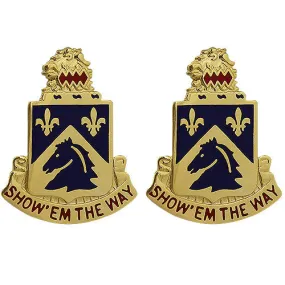 102nd (117th) Cavalry Regiment Unit Crest (Show 'Em the Way) - Sold in Pairs