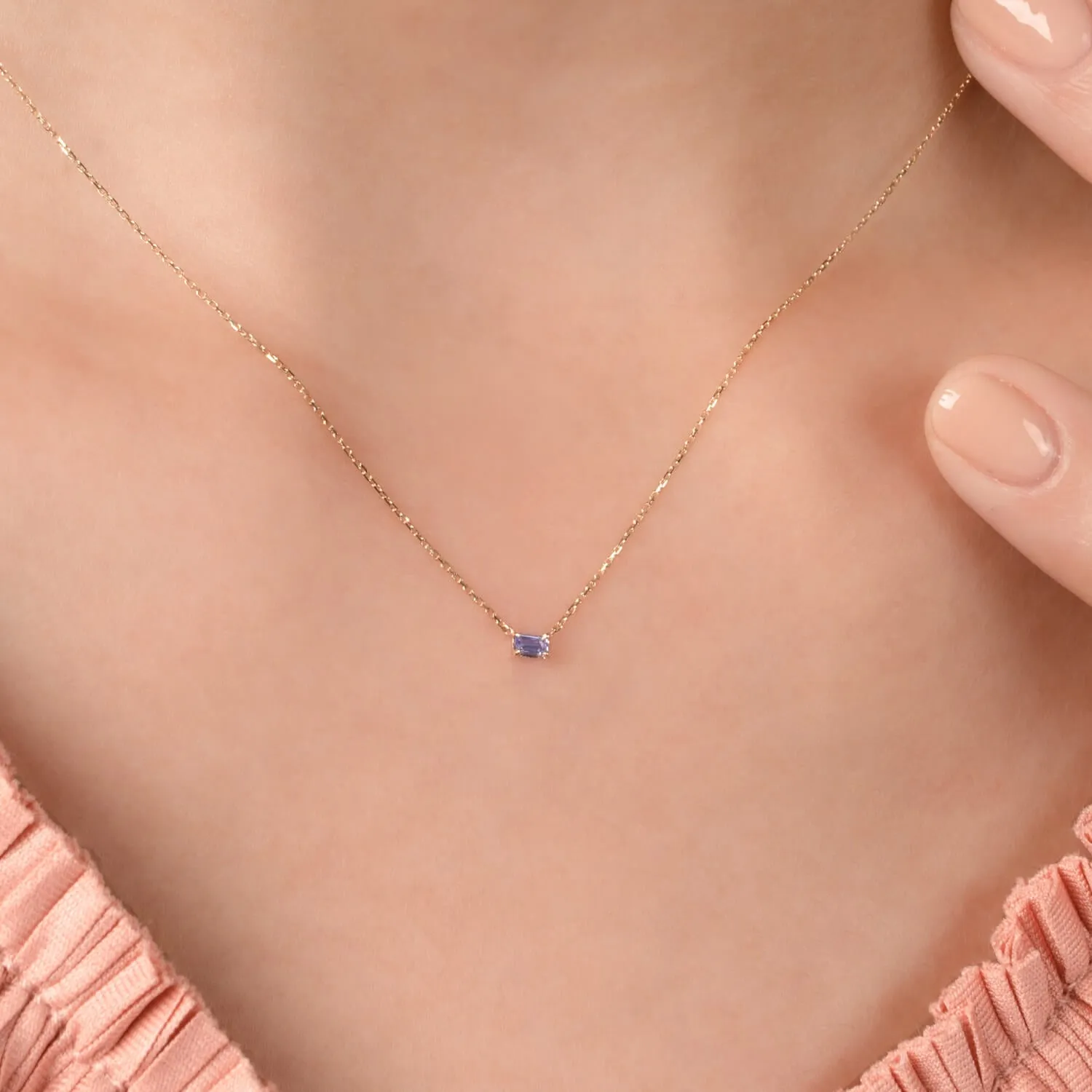 10k Gold Lauren Tanzanite Necklace