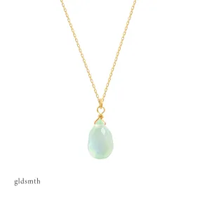 10k Gold Marley Prehnite Necklace