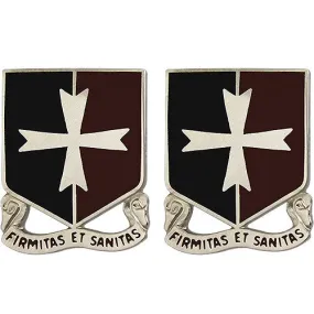 113th Support Battalion Unit Crest (Firmitas Et Sanitas) - Sold in Pairs