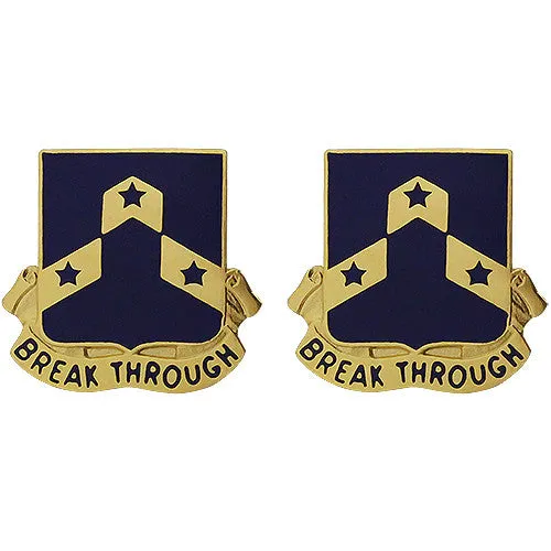 117th Regiment Unit Crest (Break Through) - Sold in Pairs