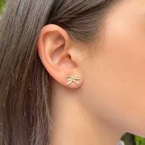 14K GOLD BOW STUDS