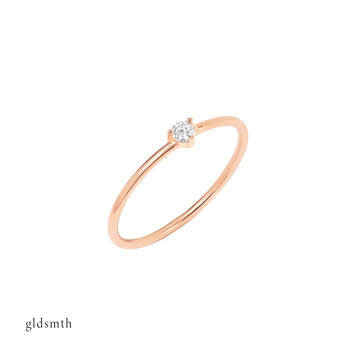 14k Rose Gold Diamond Ring