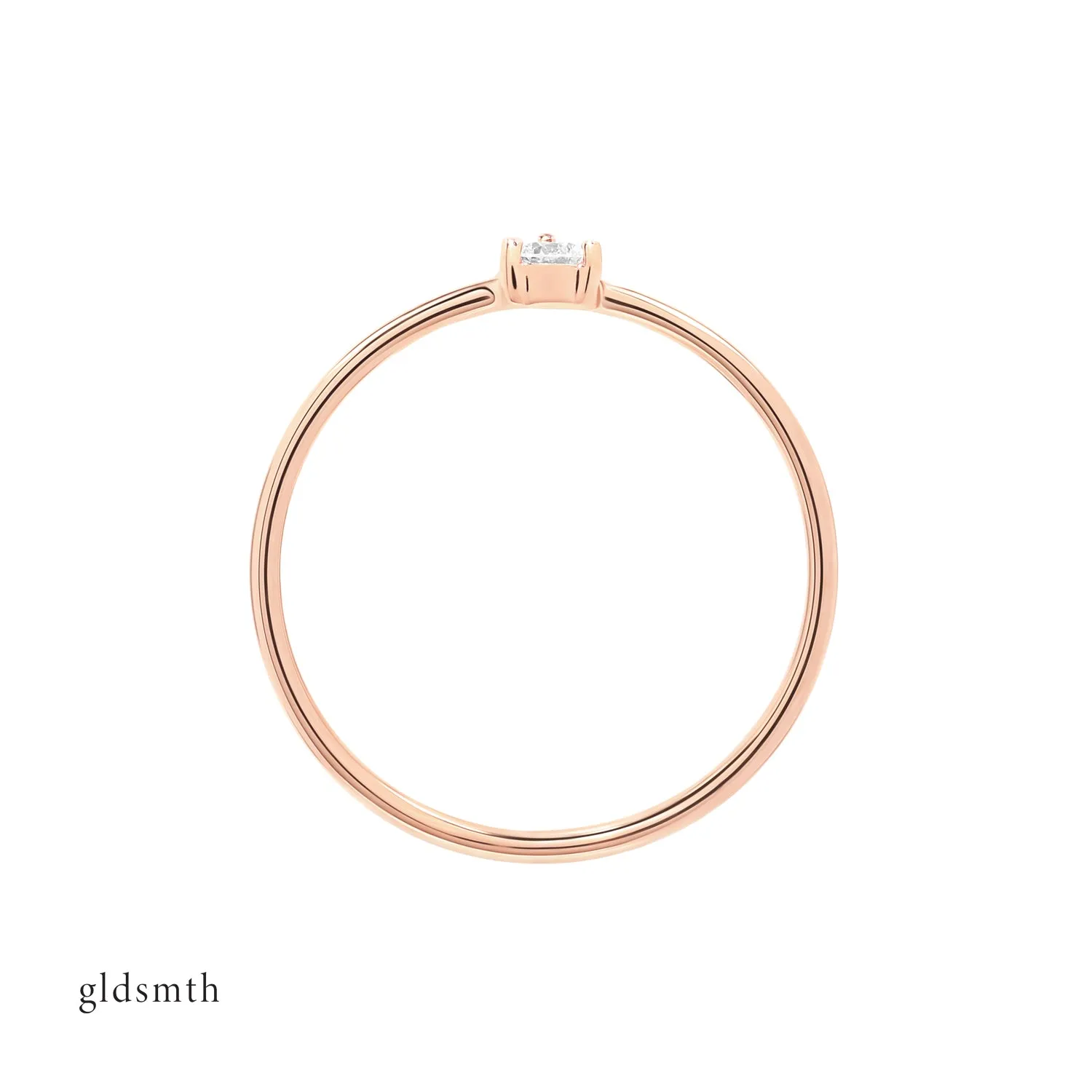 14k Rose Gold Diamond Ring