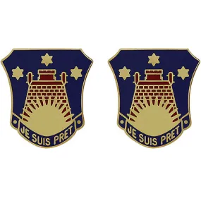 164th Regiment Unit Crest (Je Suis Pret) - Sold in Pairs