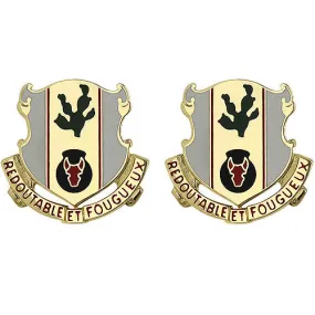 185th Regiment Unit Crest (Redoutable Et Fougueux) - Sold in Pairs