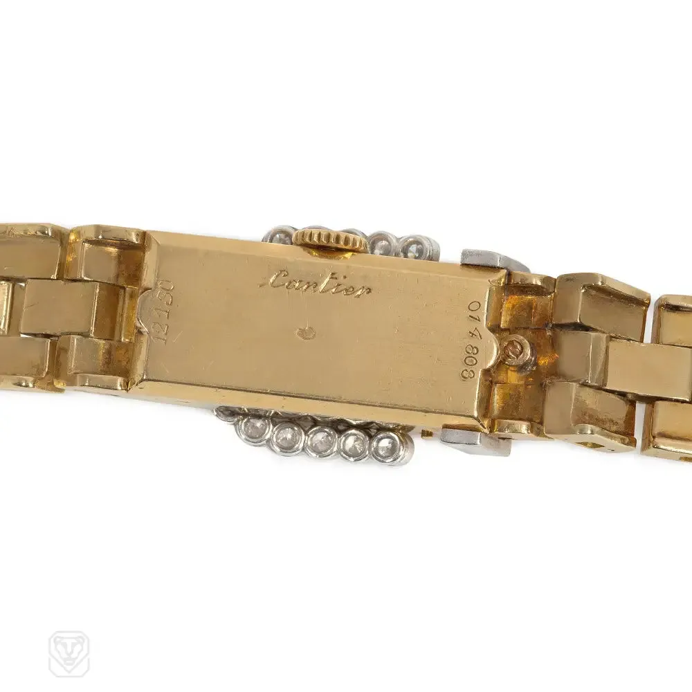 1950s Cartier gold and diamond bracelet watch