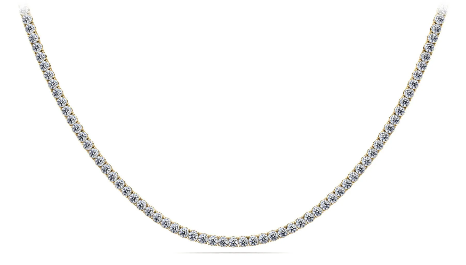 4 Prong Riviera Lab-Grown Diamond Necklace with 13.92 ct.(finished) 3.1mm