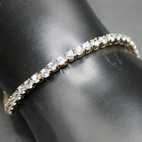 9ct gold cz tennis bracelet