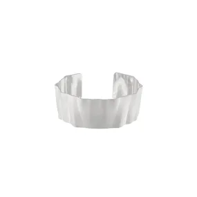 Alaya Statement Wave Cuff Bracelet Silver Plating