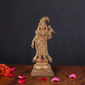 Andal Idol - 6 x 2 Inches | Panchaloha Statue/ Andal Vigraham for Pooja/ 500 Gms Approx