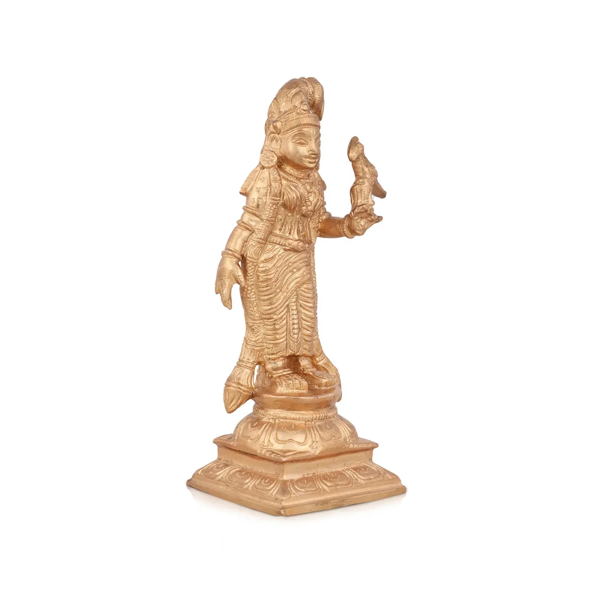 Andal Idol - 6 x 2 Inches | Panchaloha Statue/ Andal Vigraham for Pooja/ 500 Gms Approx