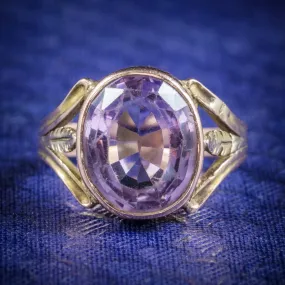 Antique Arts And Crafts Purple Spinel Ring 15Ct Gold Circa 1900