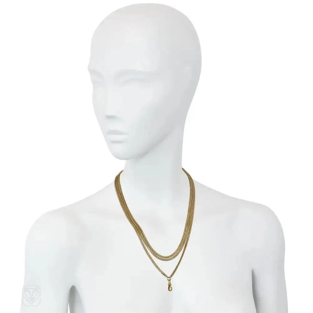 Antique gold longchain