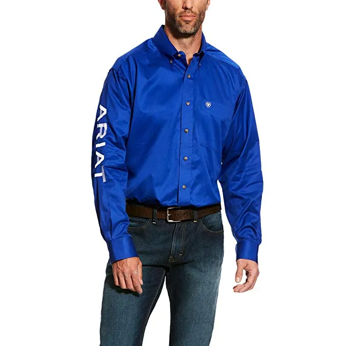 Ariat Blue/White Team Logo Sleeve Shirt