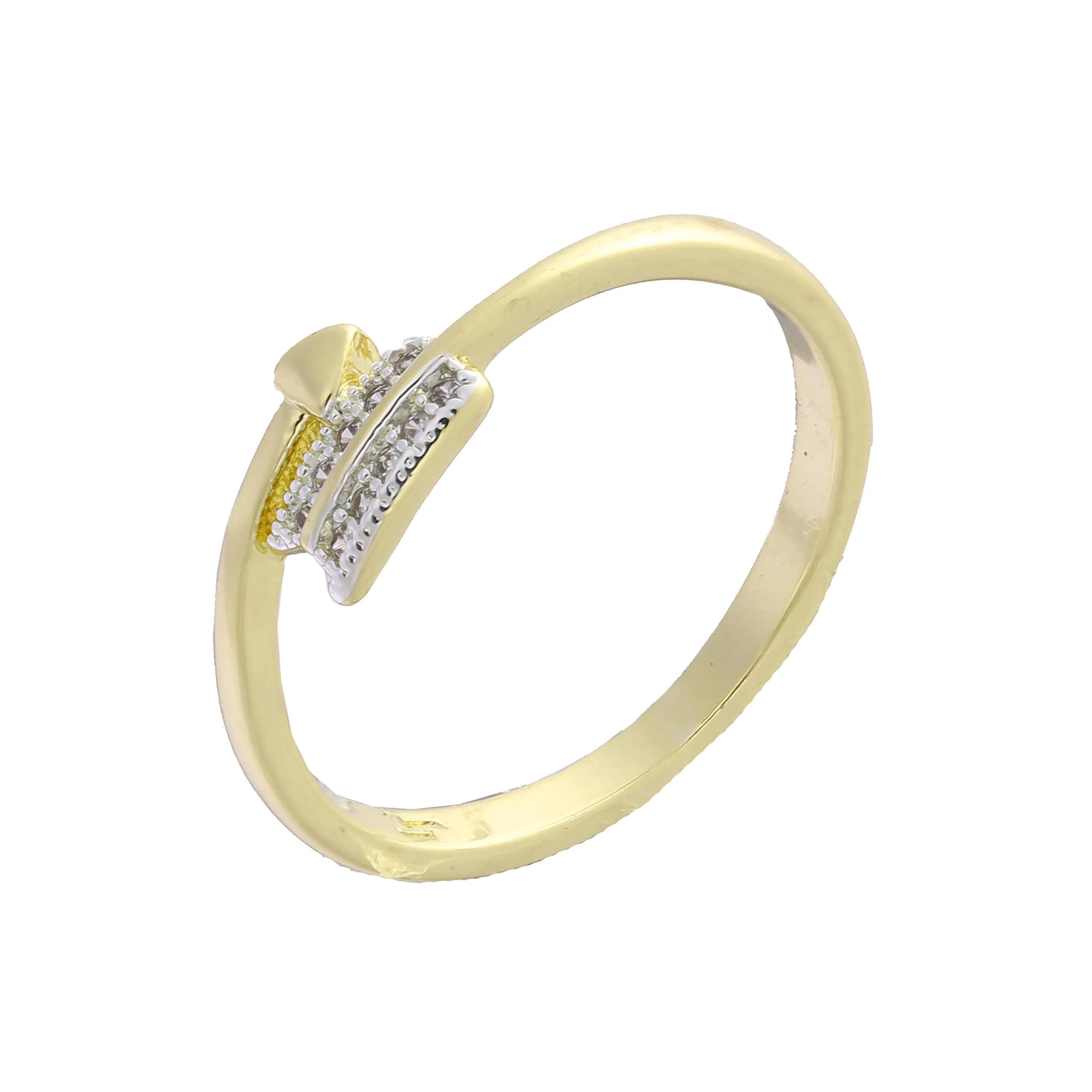 Arrow fashion 14K Gold, two tone rings