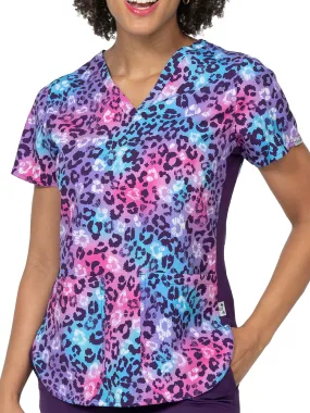 Ava Therese Women's Wild One Print Scrub Top