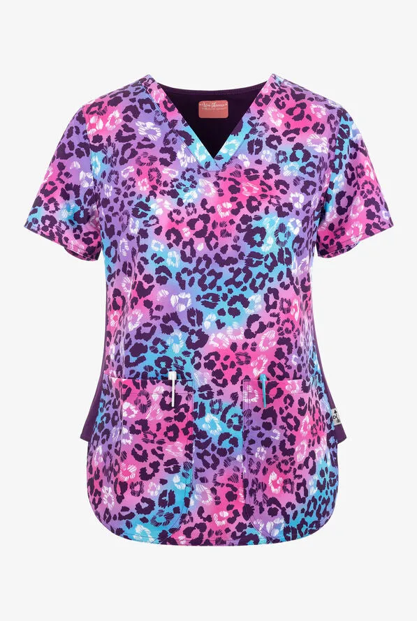 Ava Therese Women's Wild One Print Scrub Top