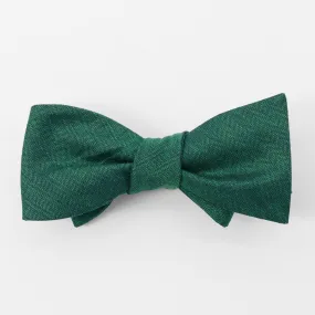 Bhldn Linen Row Hunter Green Bow Tie