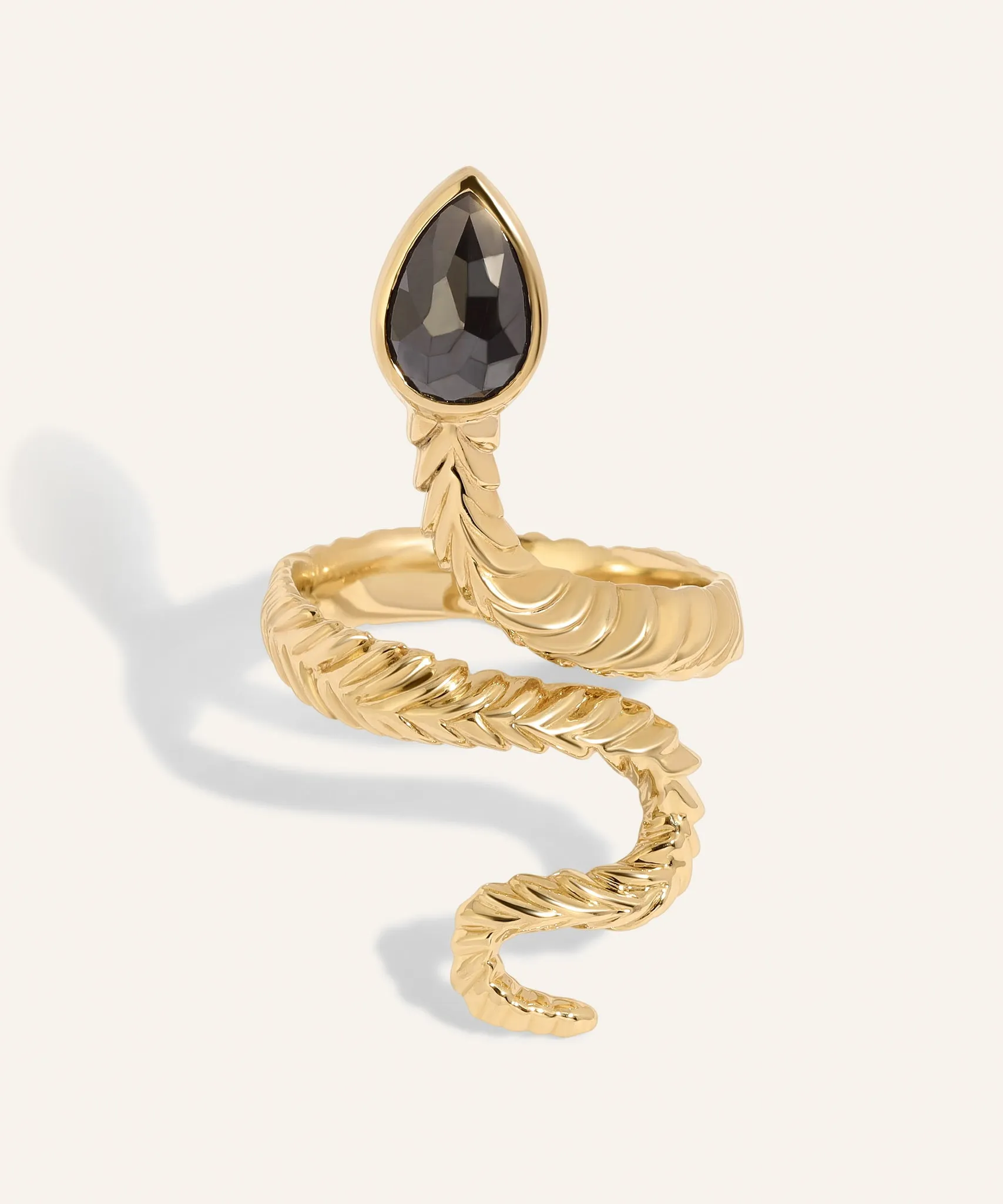 Black Diamond Serpent Ring