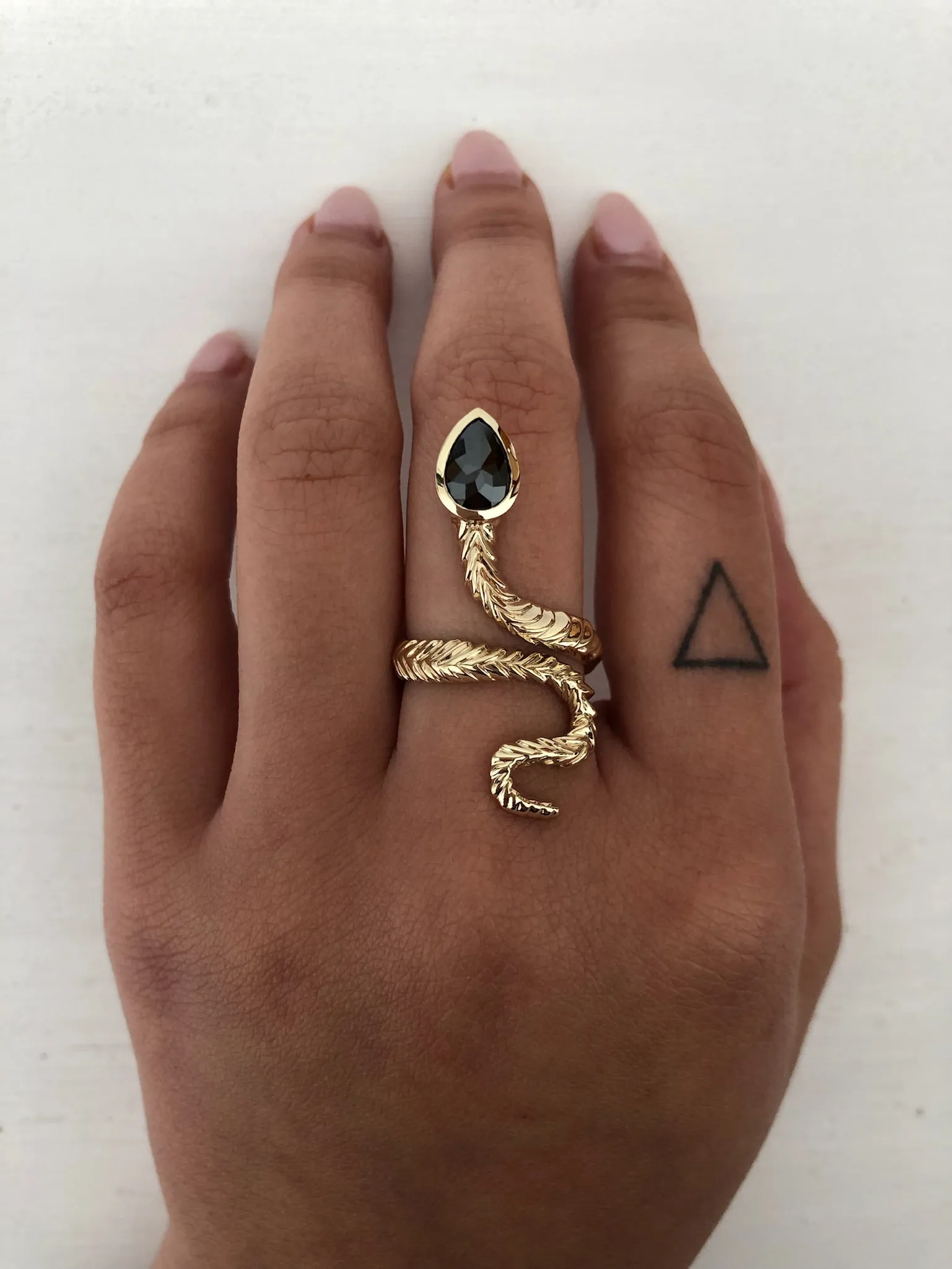 Black Diamond Serpent Ring