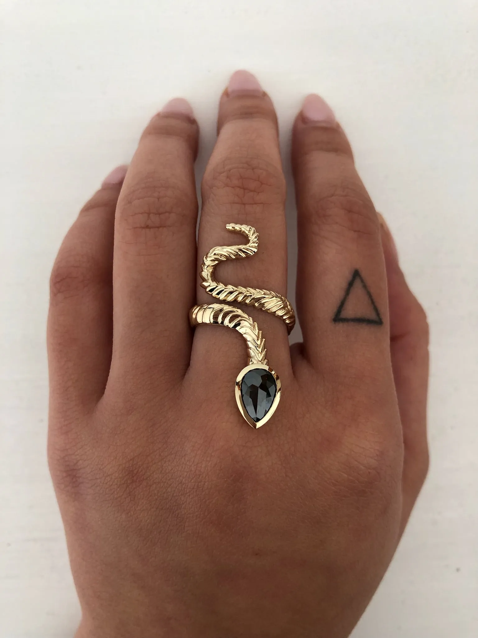 Black Diamond Serpent Ring