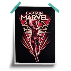 Captain Marvel Illustration - Marvel Official Poster