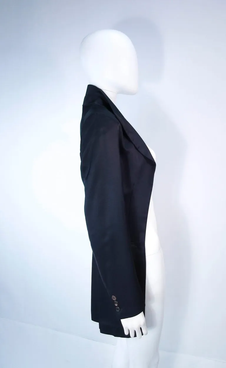 COMME DES GARÇONS Navy Dramatic Pleated Blazer Size S