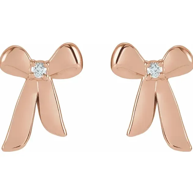 Diamond Bow Studs