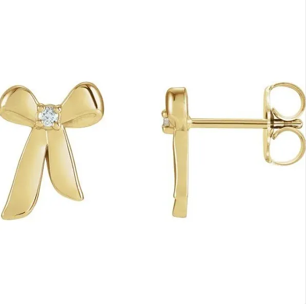 Diamond Bow Studs