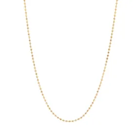 Diamond Cut Bead Gold Chain