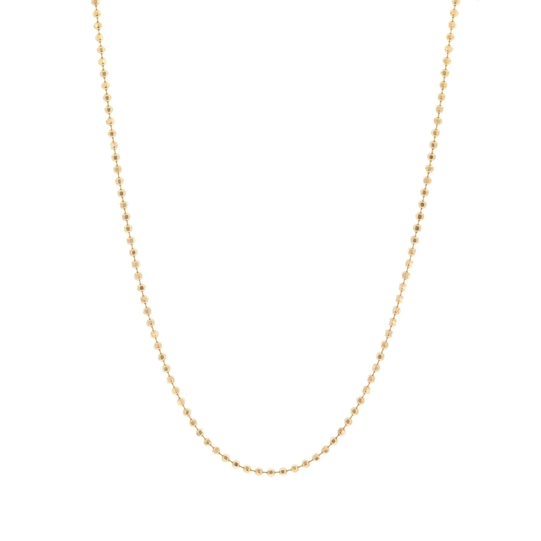 Diamond Cut Bead Gold Chain