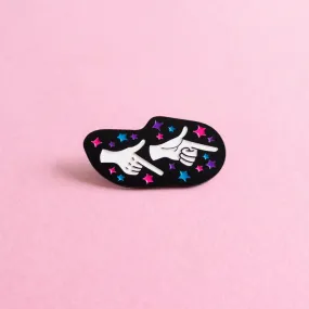 Finger Guns (Bisexual) — enamel pin