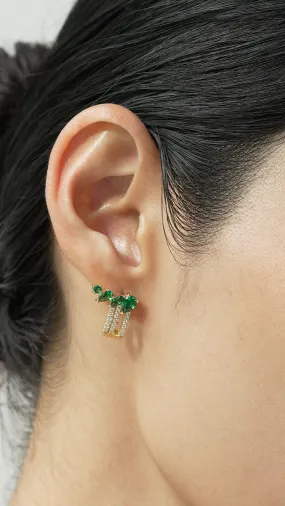 Luanne Emerald Earrings 18K Gold Vermeil