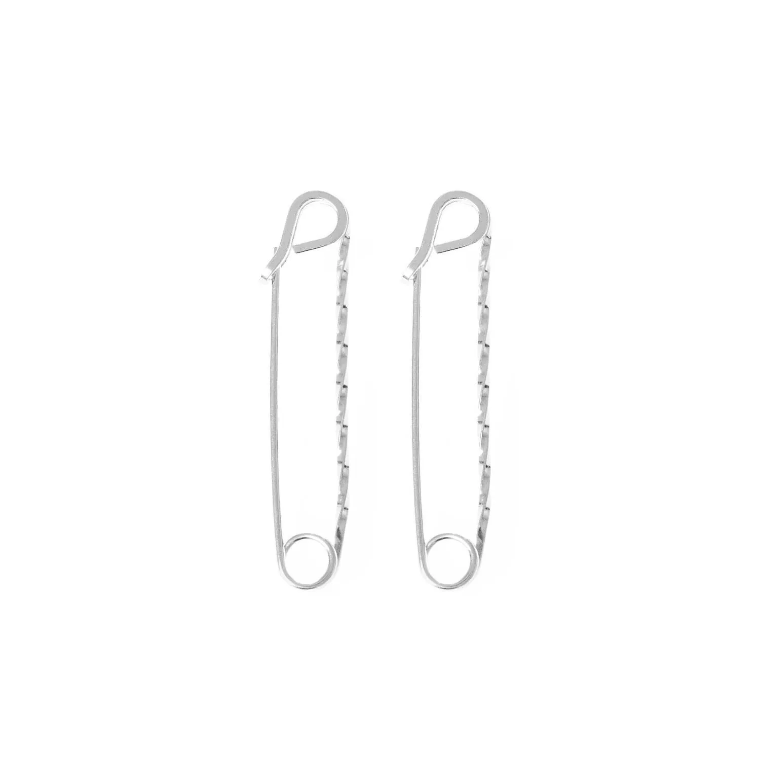 Medium Twisted Safety Pin Earrings