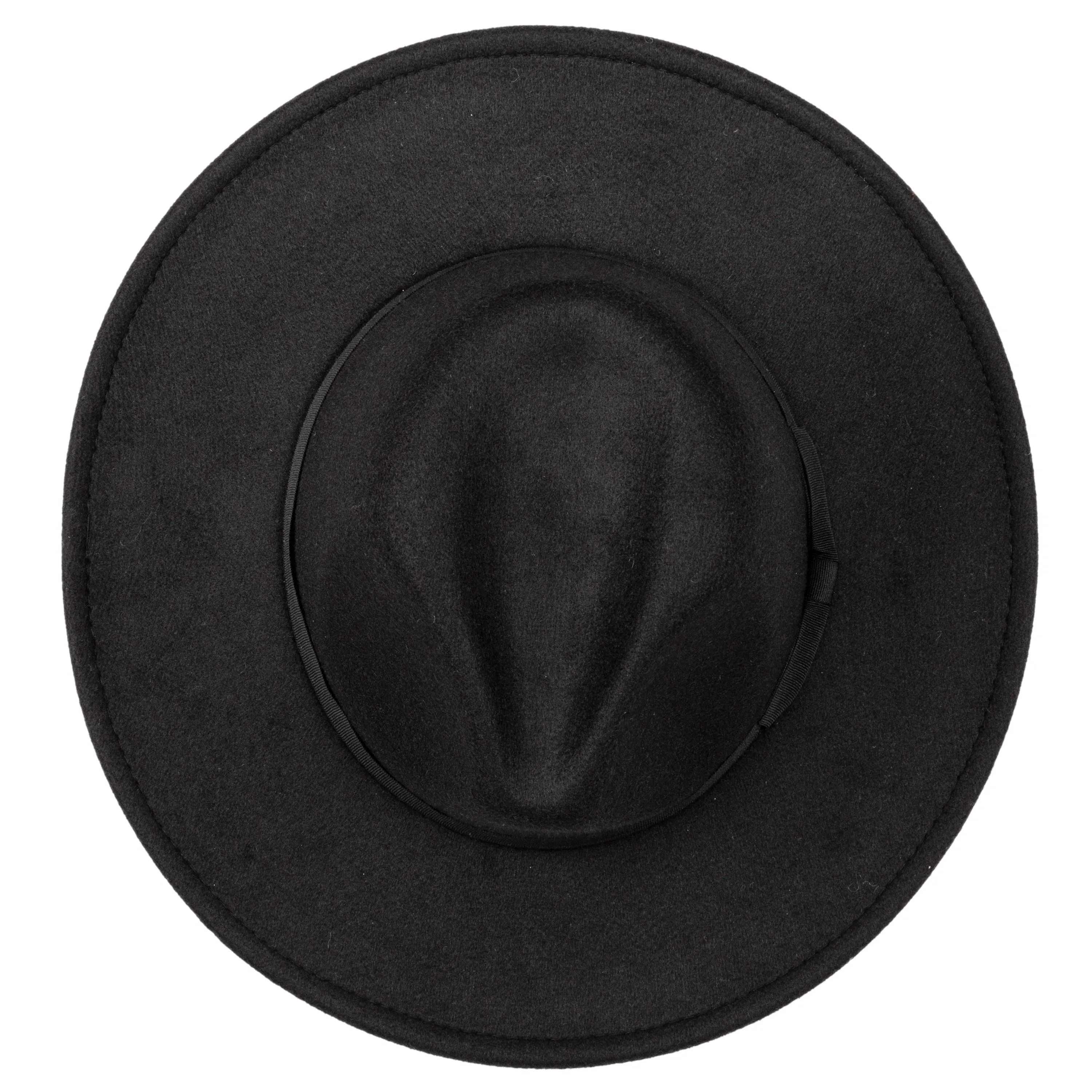 Men's Faux Felt Fedora With Grosgrain