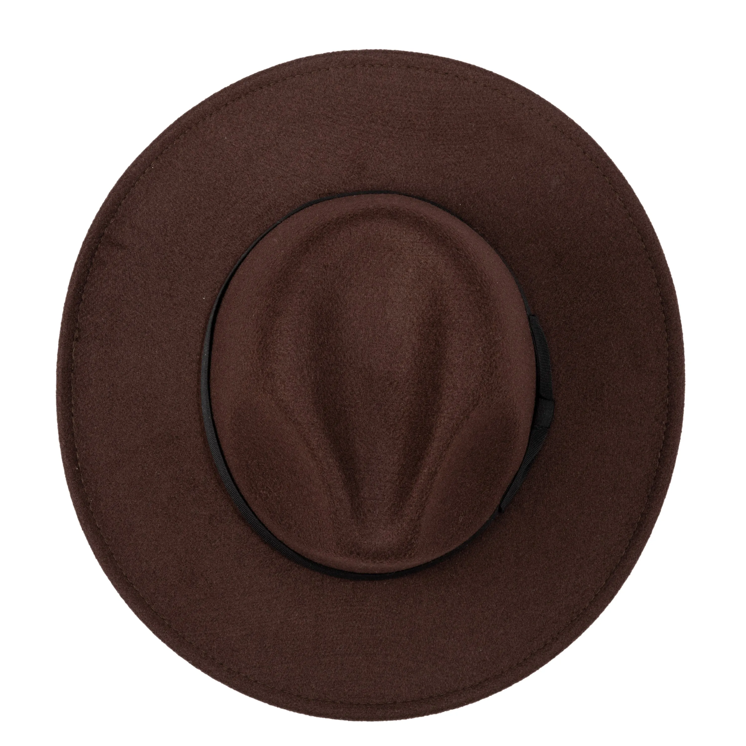 Men's Faux Felt Fedora With Grosgrain