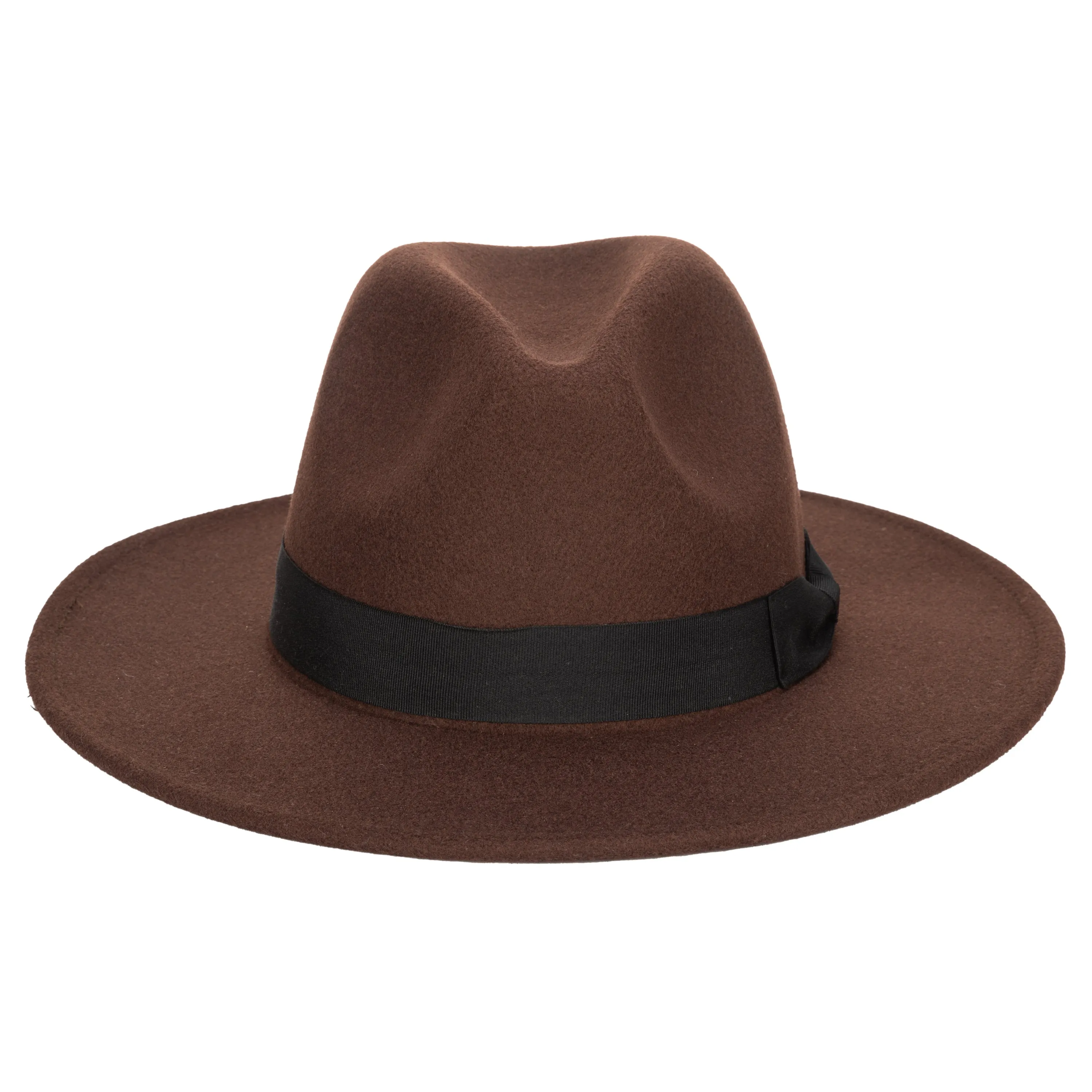 Men's Faux Felt Fedora With Grosgrain