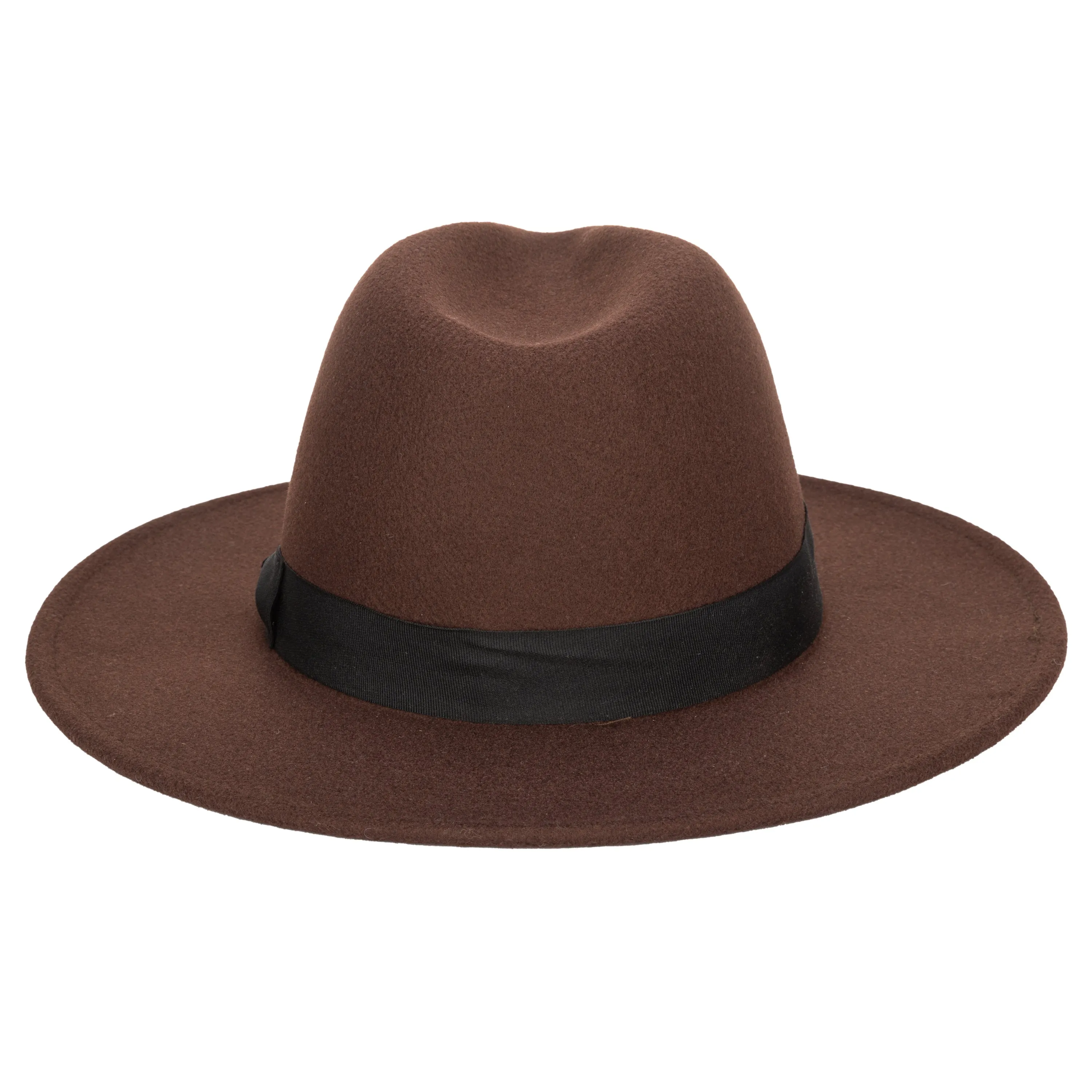 Men's Faux Felt Fedora With Grosgrain