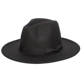 Men's Faux Felt Fedora With Grosgrain