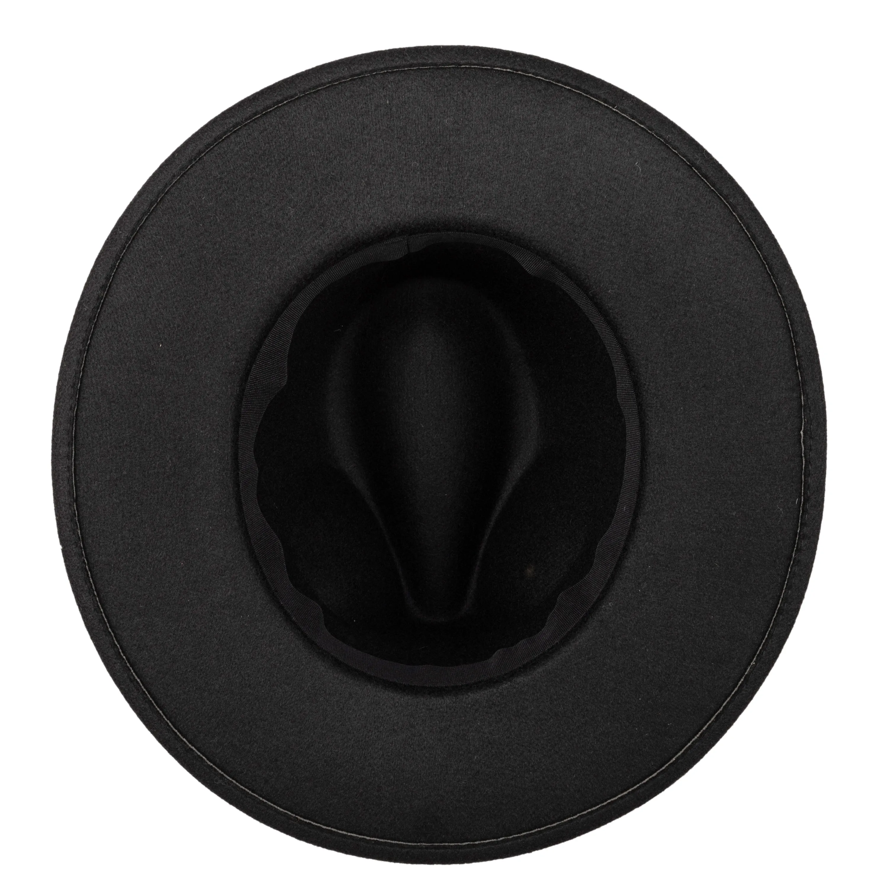 Men's Faux Felt Fedora With Grosgrain