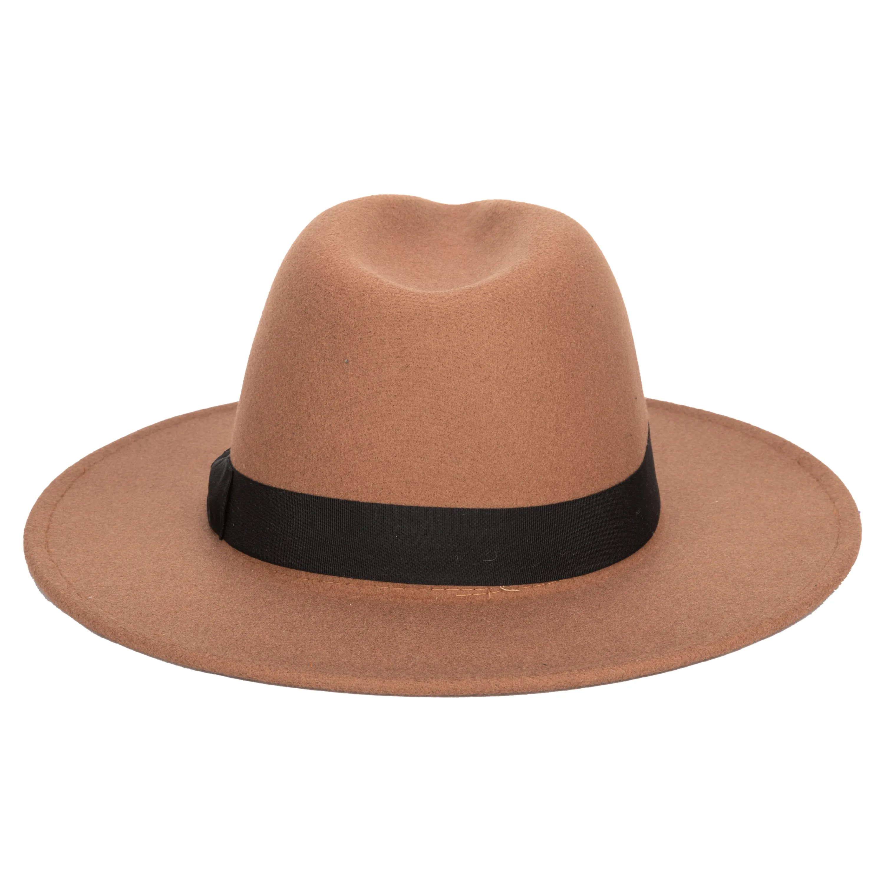 Men's Faux Felt Fedora With Grosgrain