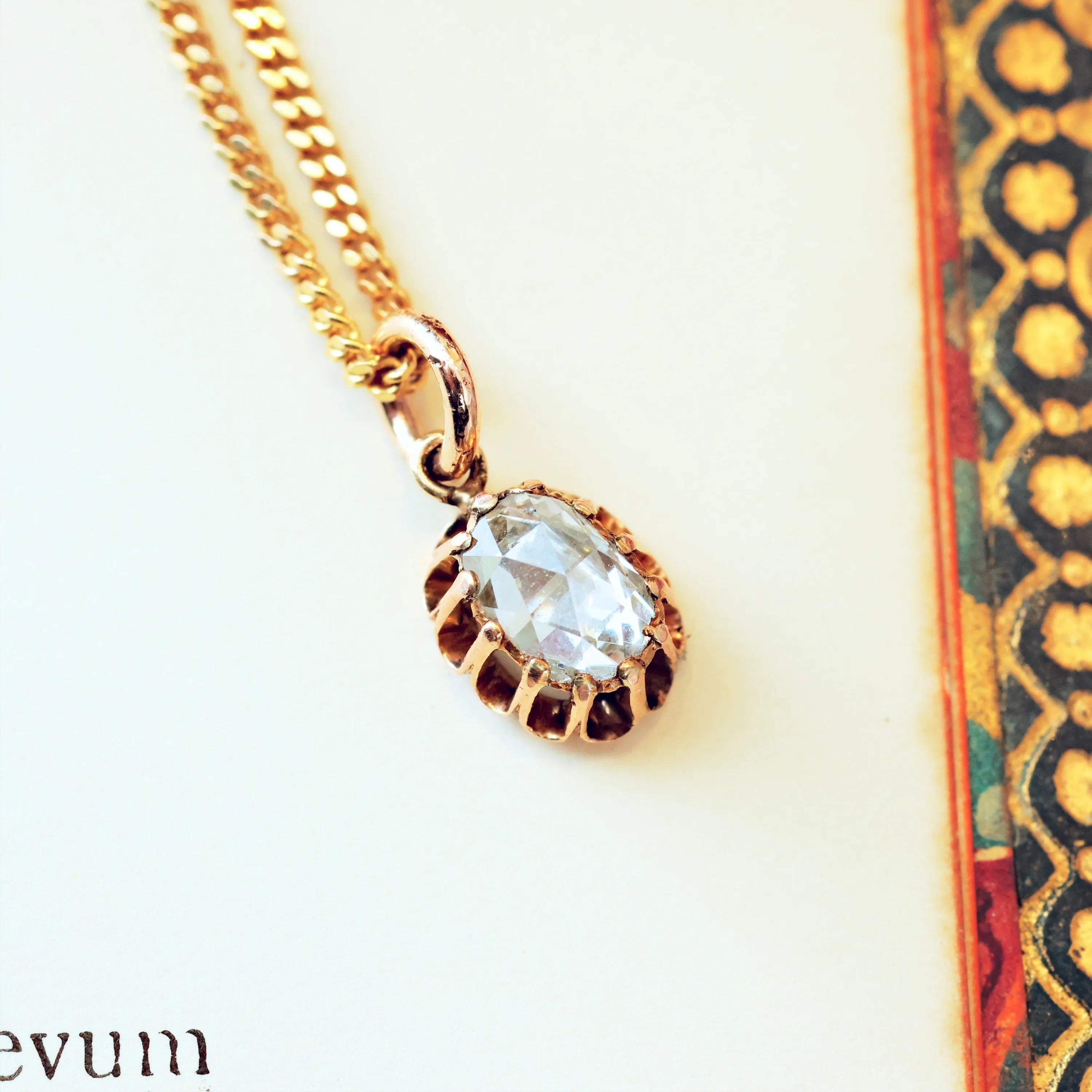 Oh, My Darling! Little Antique Rose Cut Diamond Pendant