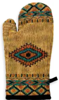 "Diamond Arrow" Western Jacquard Oven Mitt - 7" x 12"