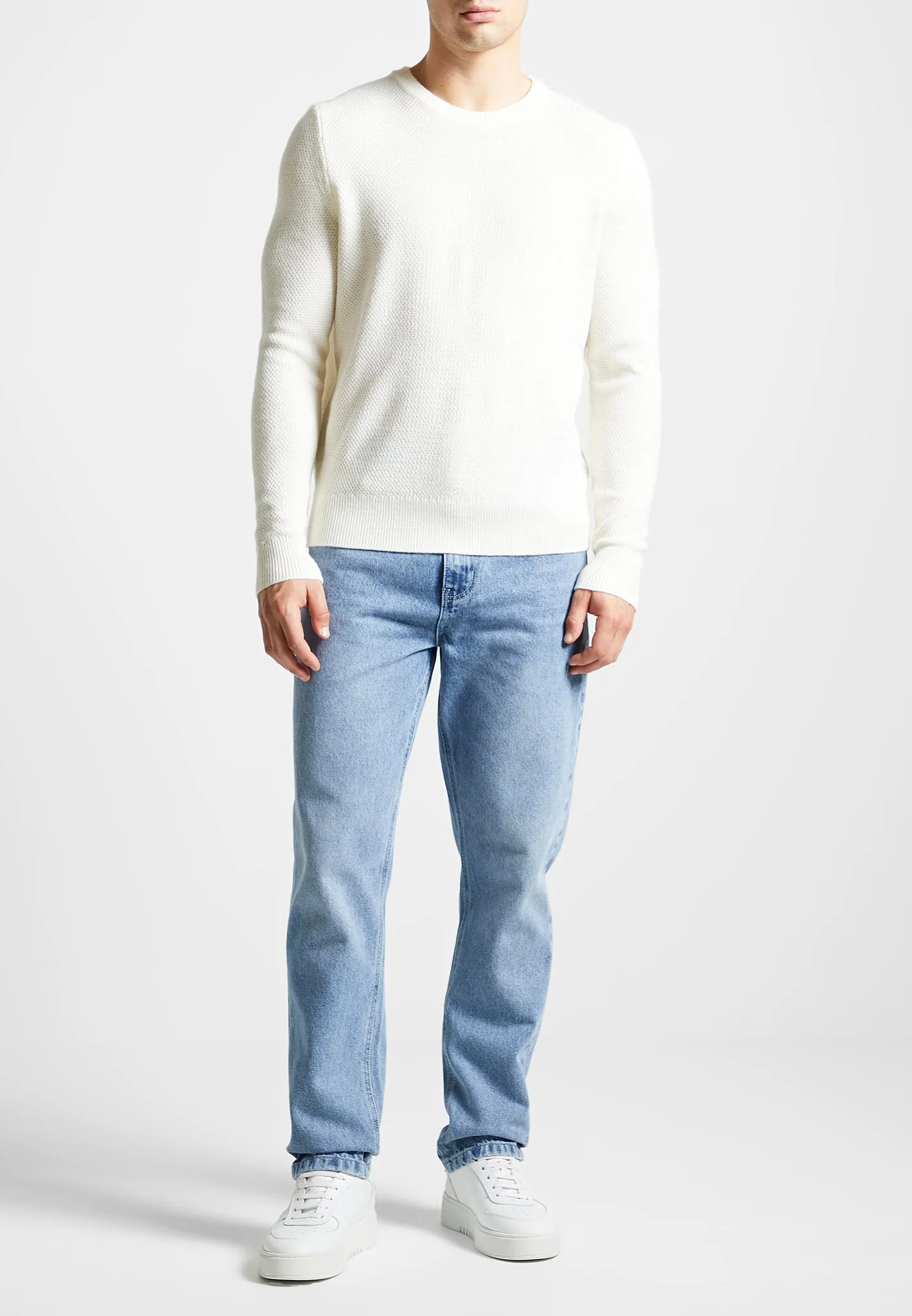 Éternel Textured Wool Blend Jumper - Cream