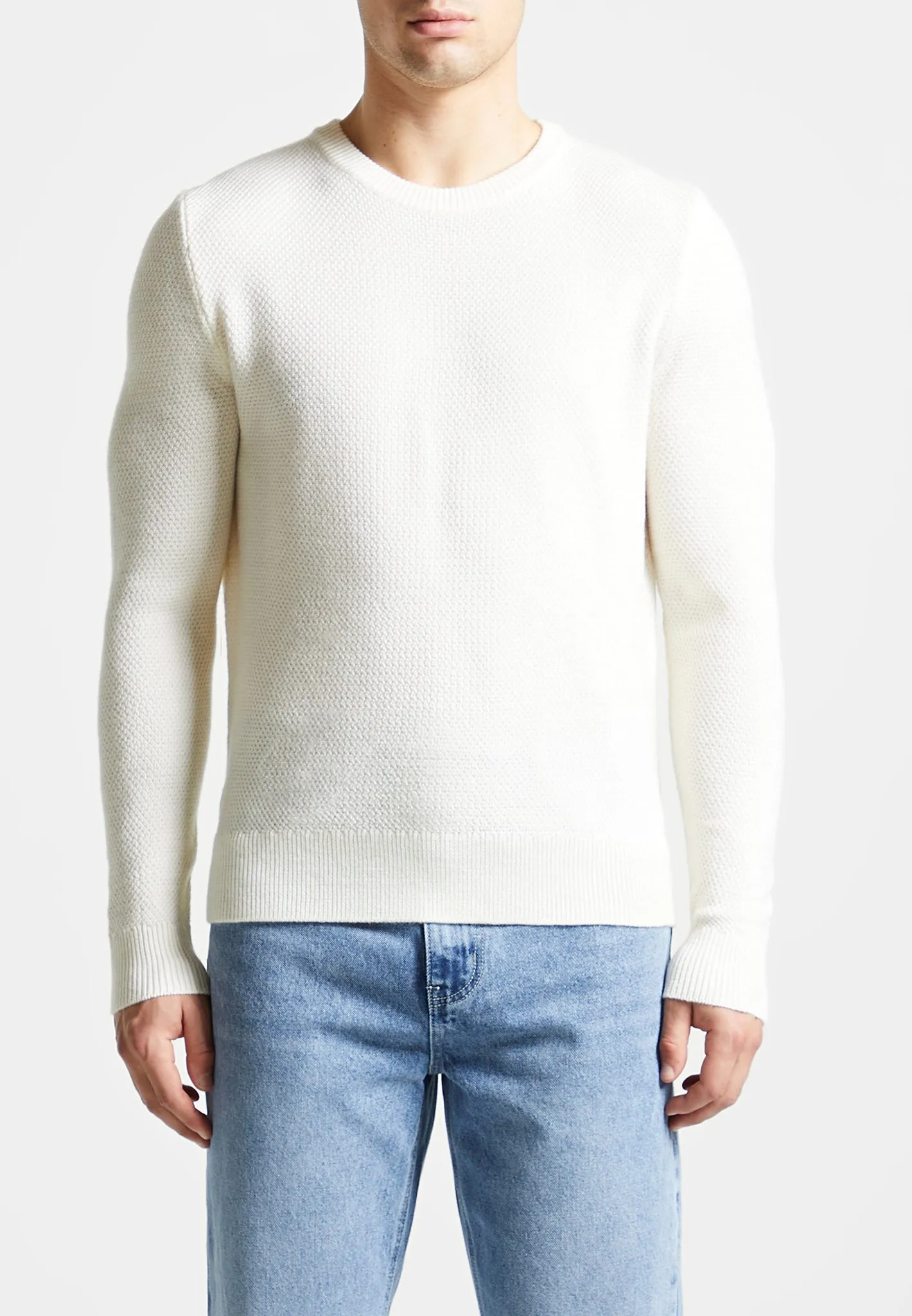 Éternel Textured Wool Blend Jumper - Cream