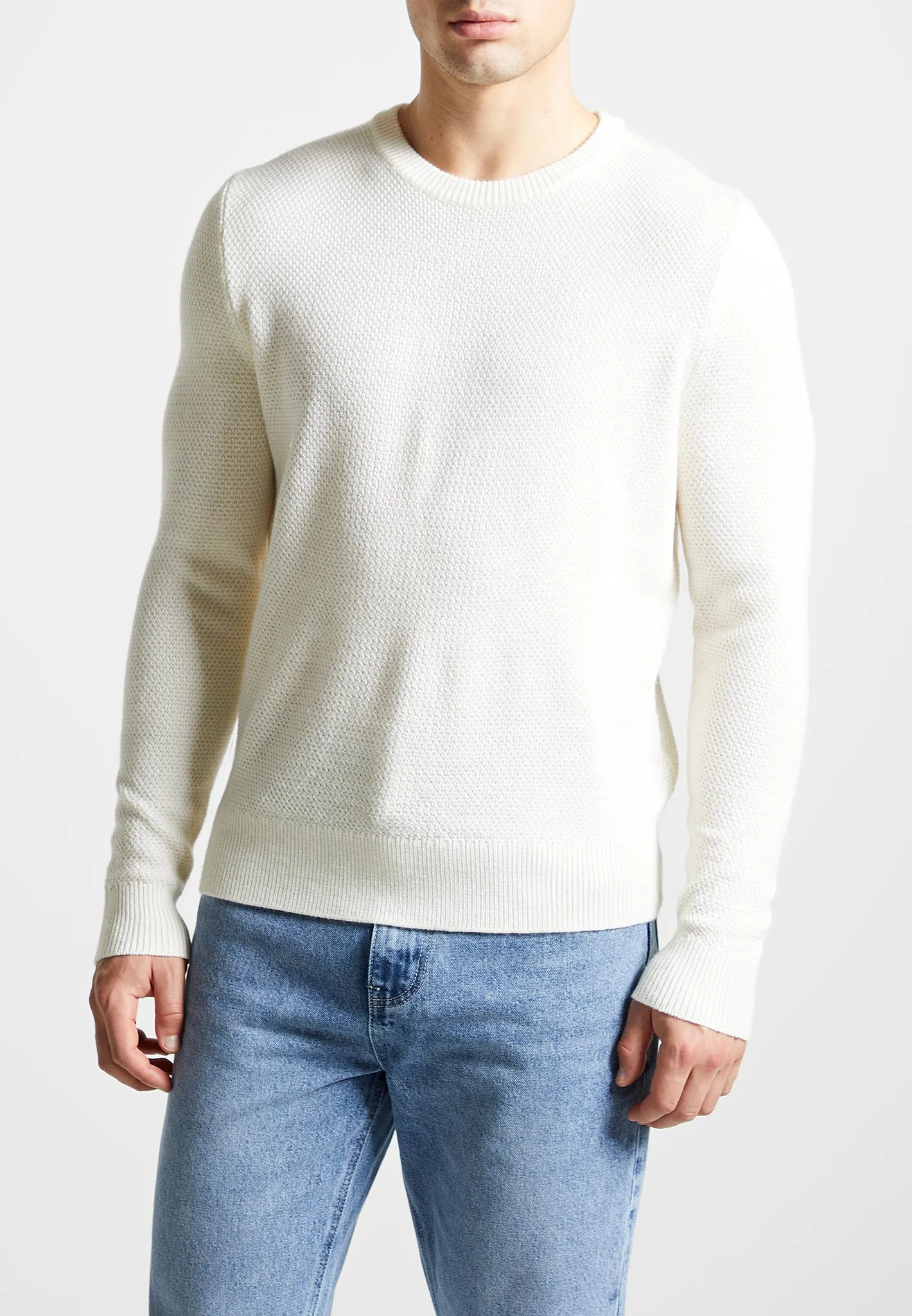 Éternel Textured Wool Blend Jumper - Cream