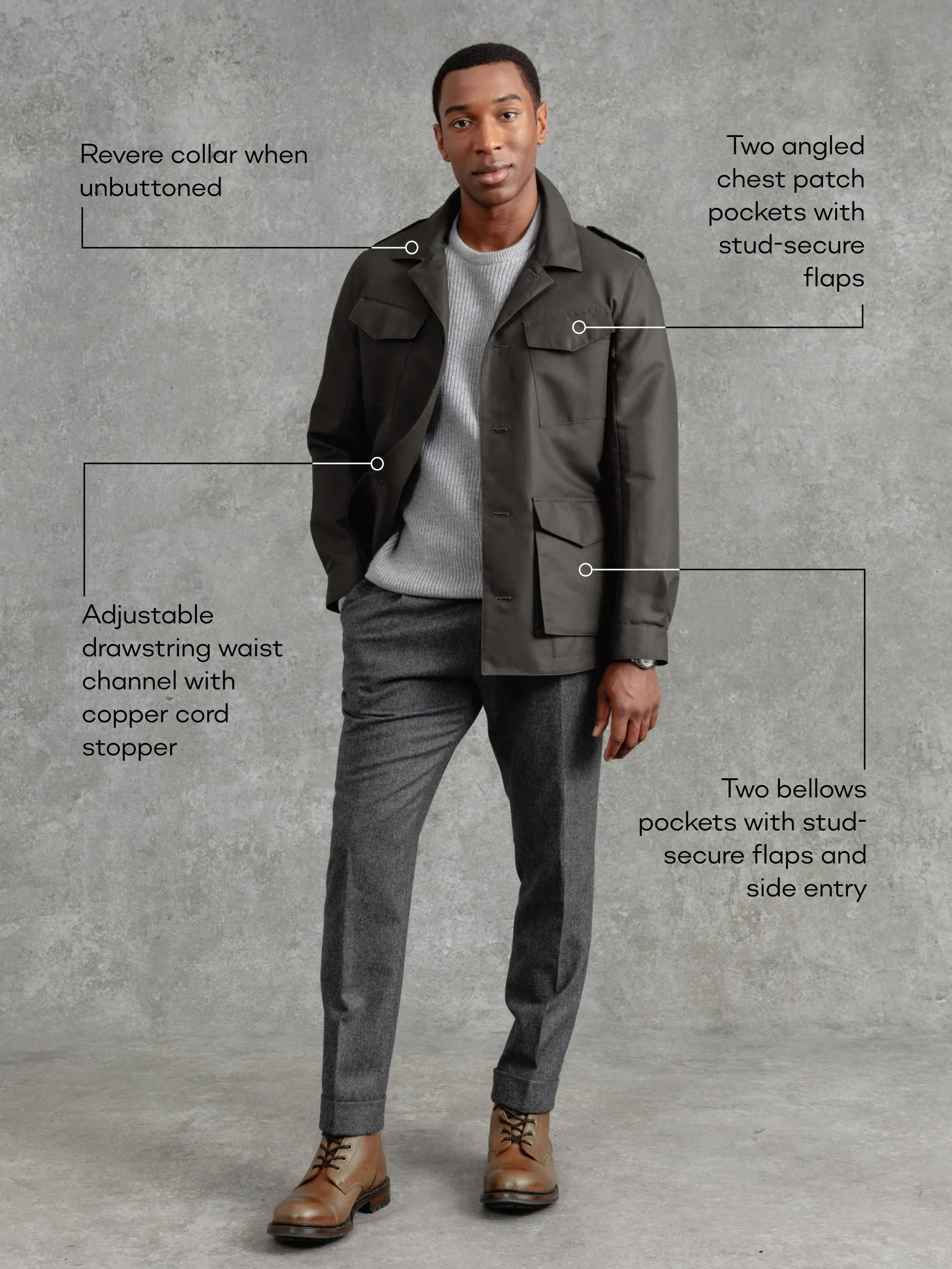 The Revere Field Jacket - Cobble Grey